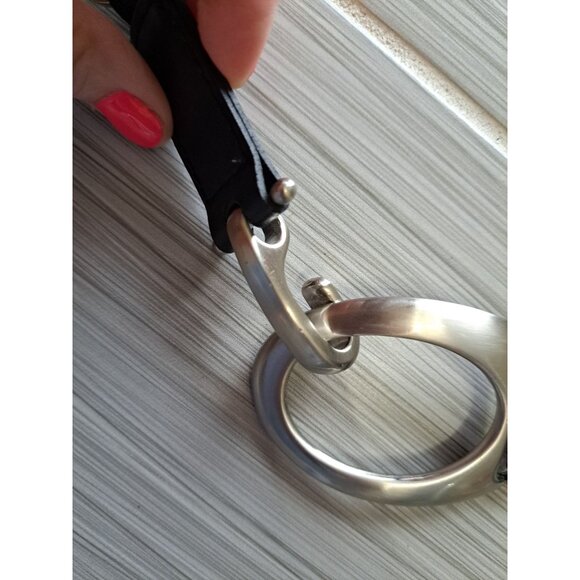 Lake Shore Drive Black & Silver Metal Circle Link Belt Adjustable 38 Inches - Picture 3 of 8